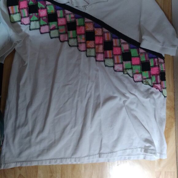 Vintage Crystal Springs Neon Checker Pattern Polo - Picture 2 of 8